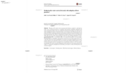 Reducing the water cost in livestock with adoption of best practices